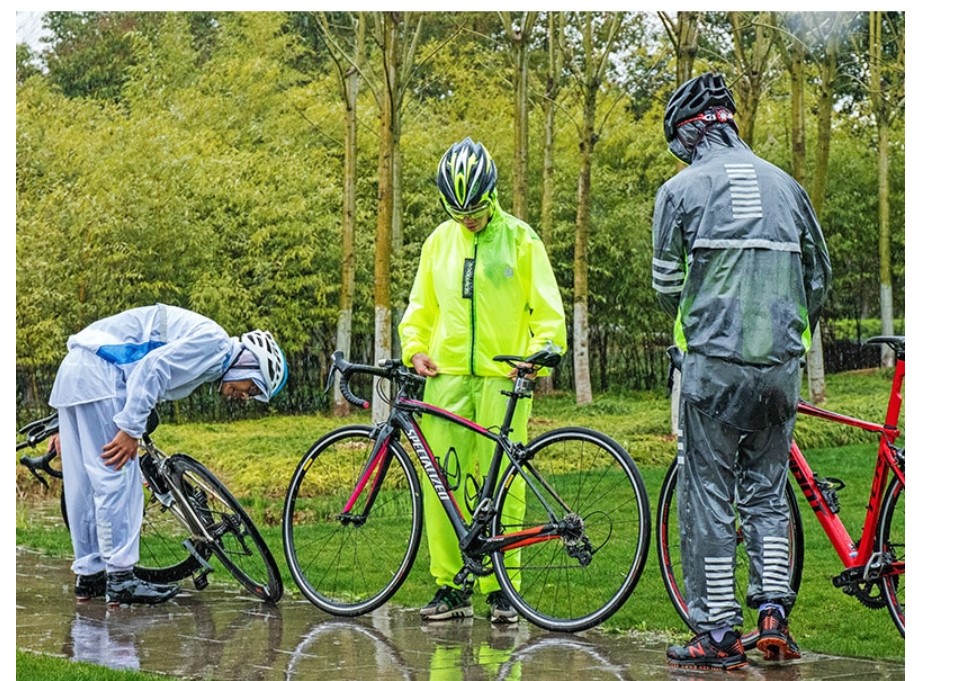 Men's Waterproof Cycling Windbreaker and Pants 2 Pcs Set